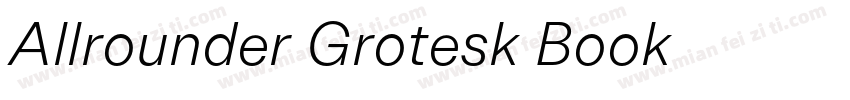 Allrounder Grotesk Book字体转换